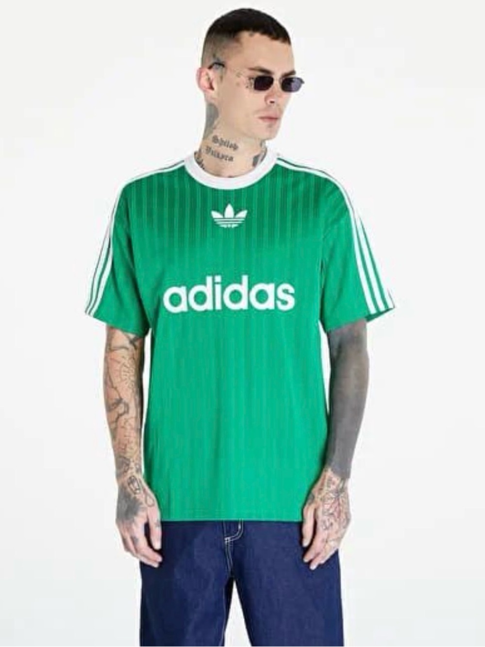 Vintage retro adidas jersey shirt green